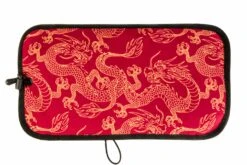 Rickshaw Bagworks Deluxe 6-Pen Roll - Red/Gold Dragon -Writing Tools Store Rickshaw Bagworks Deluxe6PenRoll RedGoldDragon 3