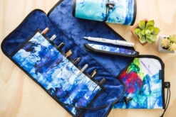 Rickshaw Bagworks Deluxe 8-Pen Roll - Inky Blue -Writing Tools Store Rickshaw Bagworks Deluxe8PenRoll InkyBlue 7