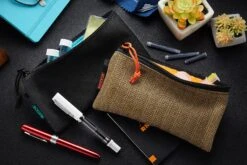 Rickshaw Bagworks Plush Pen/Gadget Pouch - Stout Brown/Mandarin -Writing Tools Store Rickshaw Pen Gadget Pouch Black Tweed group 1 3f26f55a d961 4c26 904d 781063129594