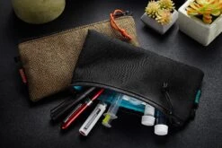 Rickshaw Bagworks Plush Pen/Gadget Pouch - Stout Brown/Mandarin -Writing Tools Store Rickshaw Pen Gadget Pouch Black Tweed group 2 1a7d0f92 6afa 4d17 ac2b f30f23d94b48