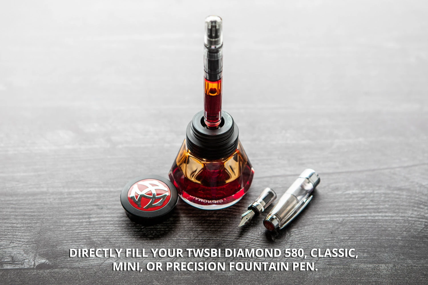 TWSBI Diamond 50 Ink Bottle - Silver 3 TWSBI Diamond 50 Ink Bottle - Silver - Image 3