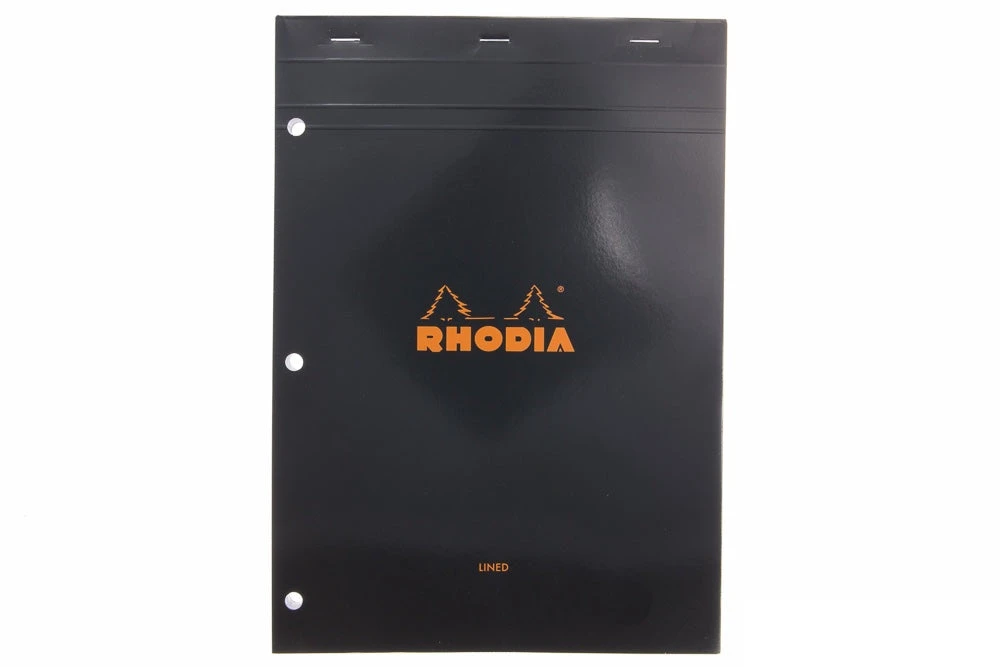 Rhodia No. 18 A4 Notepad - Black, Lined With 3-Hole Punch 5 Rhodia No. 18 A4 Notepad - Black, Lined With 3-Hole Punch - Image 5